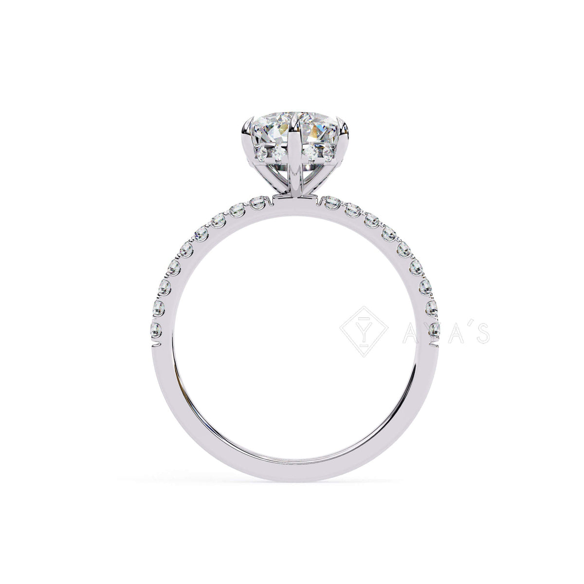 Silver Nivra Pear Solitaire Ring