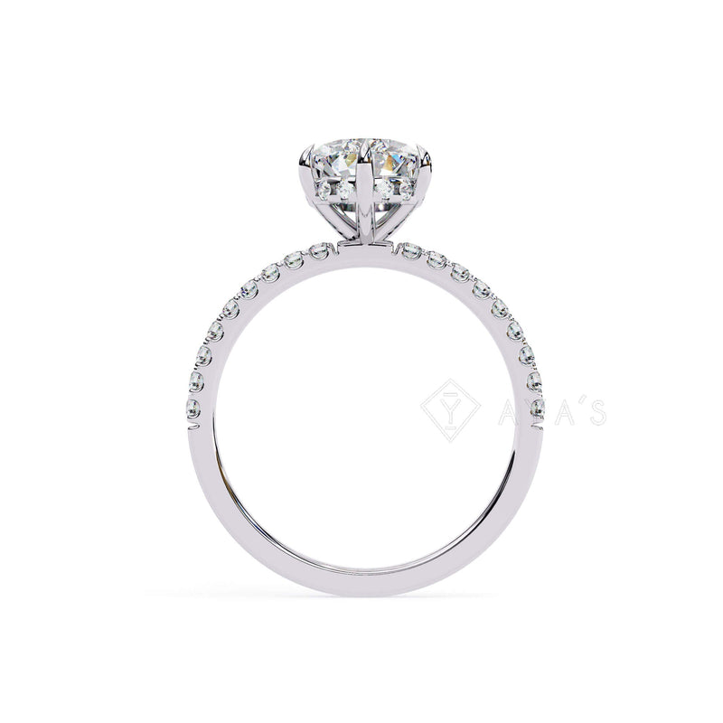 Silver Nivra Pear Solitaire Ring