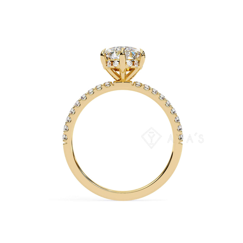 Silver Nivra Pear Solitaire Ring