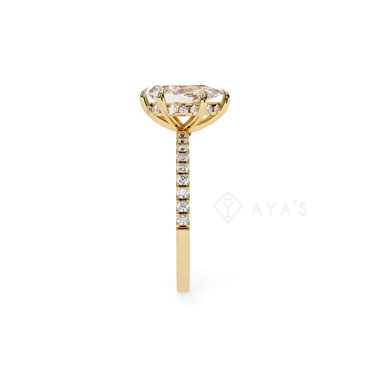 Silver Nivra Pear Solitaire Ring