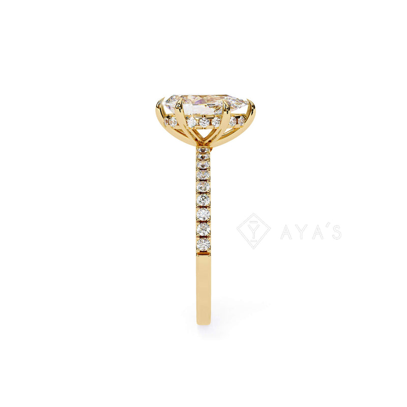 Silver Nivra Pear Solitaire Ring
