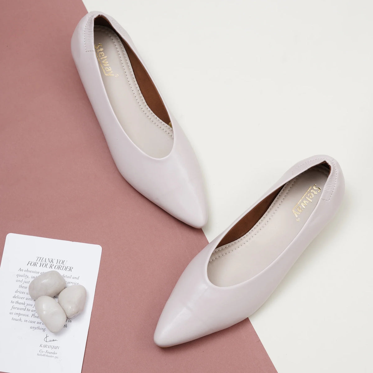 Original Pointed-Toe Off-White Ballerinas-4