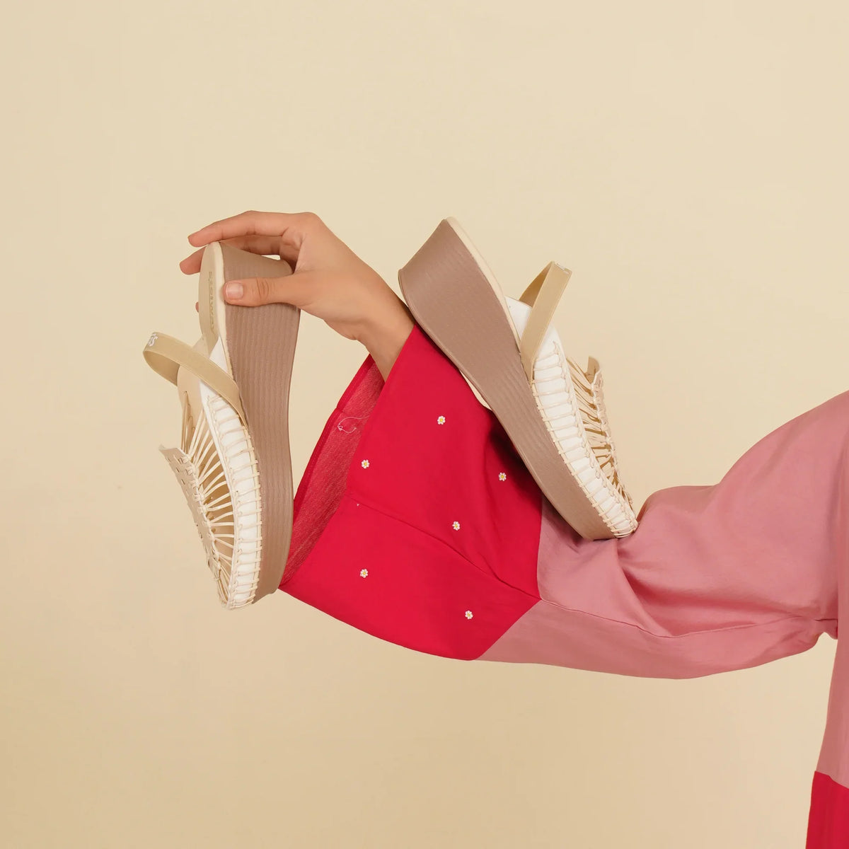 Stelway Exclusive Off White Wedges-1