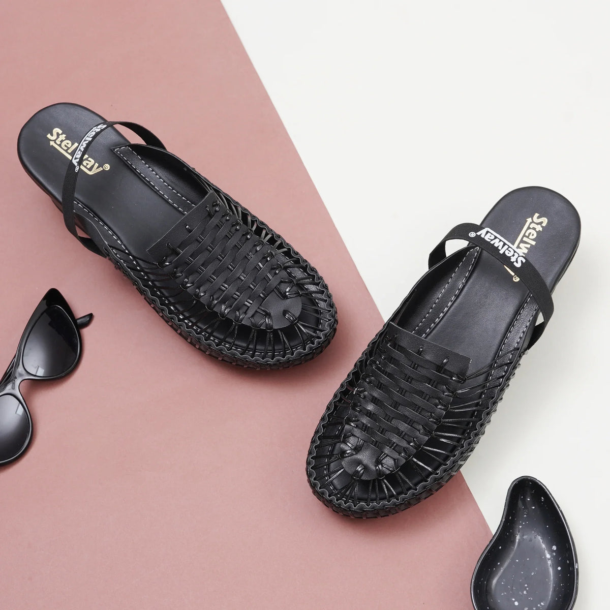 Stelway Exclusive all Black Wedges-9