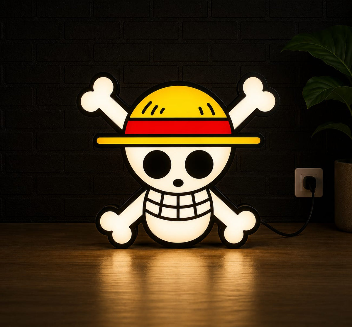 One Piece LED Neon Desk Lamp – Anime Pirate Night Light