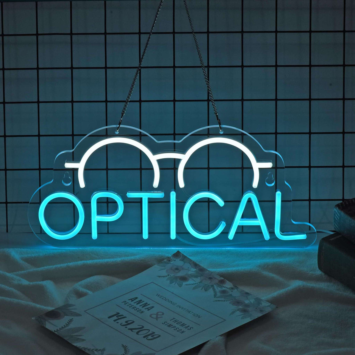Optical Neon Sign 16.5" x 7.5" Neonsignsindia
