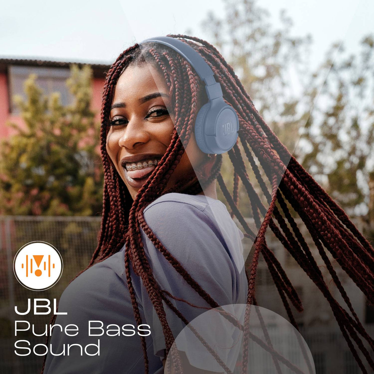 JBL Tune 520 BT 57Hr Playtime, Pure Bass, Multi Connect Bluetooth Headset, BT 5.3LE Bluetooth Headset (Blue, On the Ear)