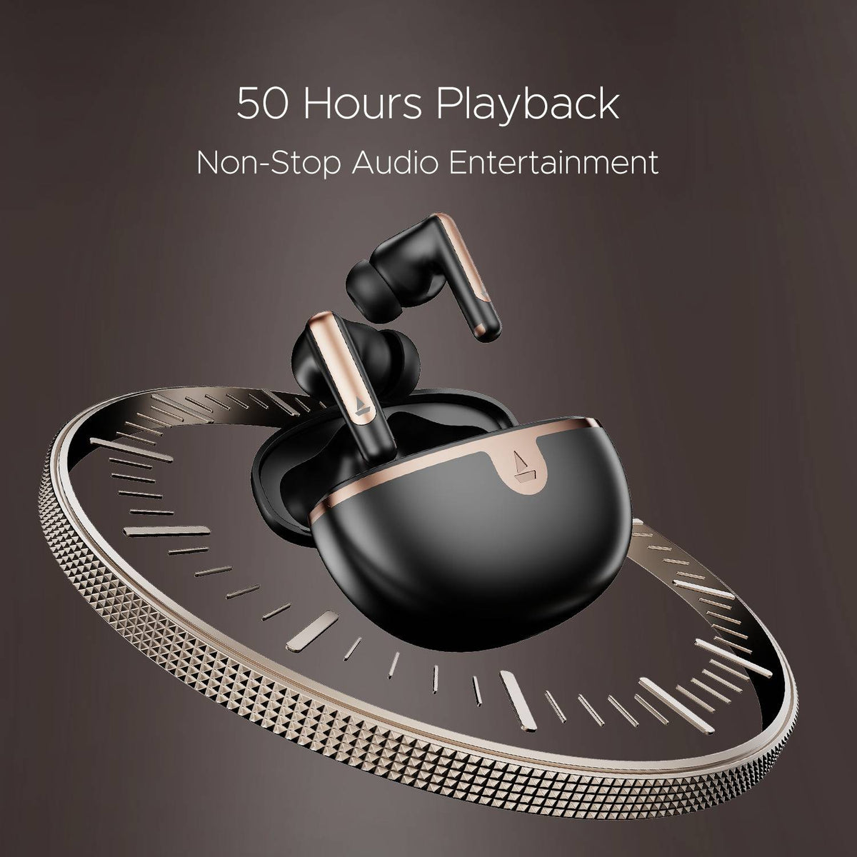 boAt Airdopes 161 ANC Elite,ANC, 50 H Battery,ENx Tech, App Support Bluetooth Headset (Black, True Wireless)