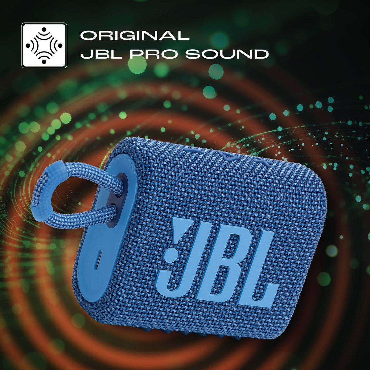 JBL Go 3 Ultra Portable ,Pro Sound,IP67 Water & Dust Resistant 4.2 W Bluetooth Speaker (Eco Blue, Mono Channel)