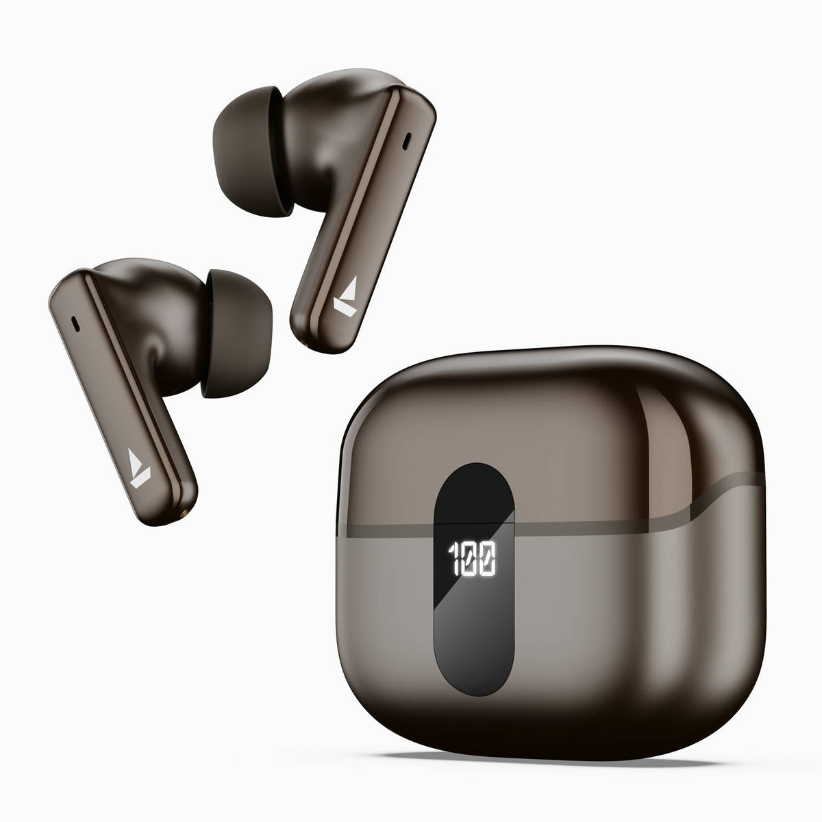 boAt Airdopes 181 Pro, 100H Battery, ENx,LED Display, App Support Bluetooth Headset (Mocha Elegance, True Wireless)