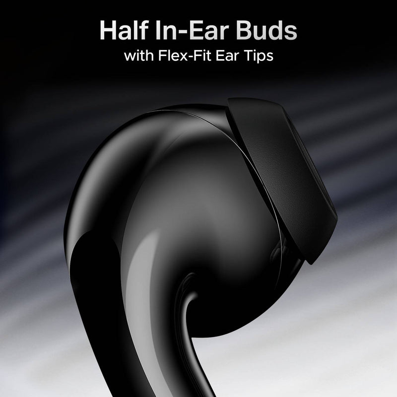 boAt Airdopes 101v2, Flex Fit Tips,13mm Drivers, App Support Bluetooth Headset (Pitch Black, True Wireless)