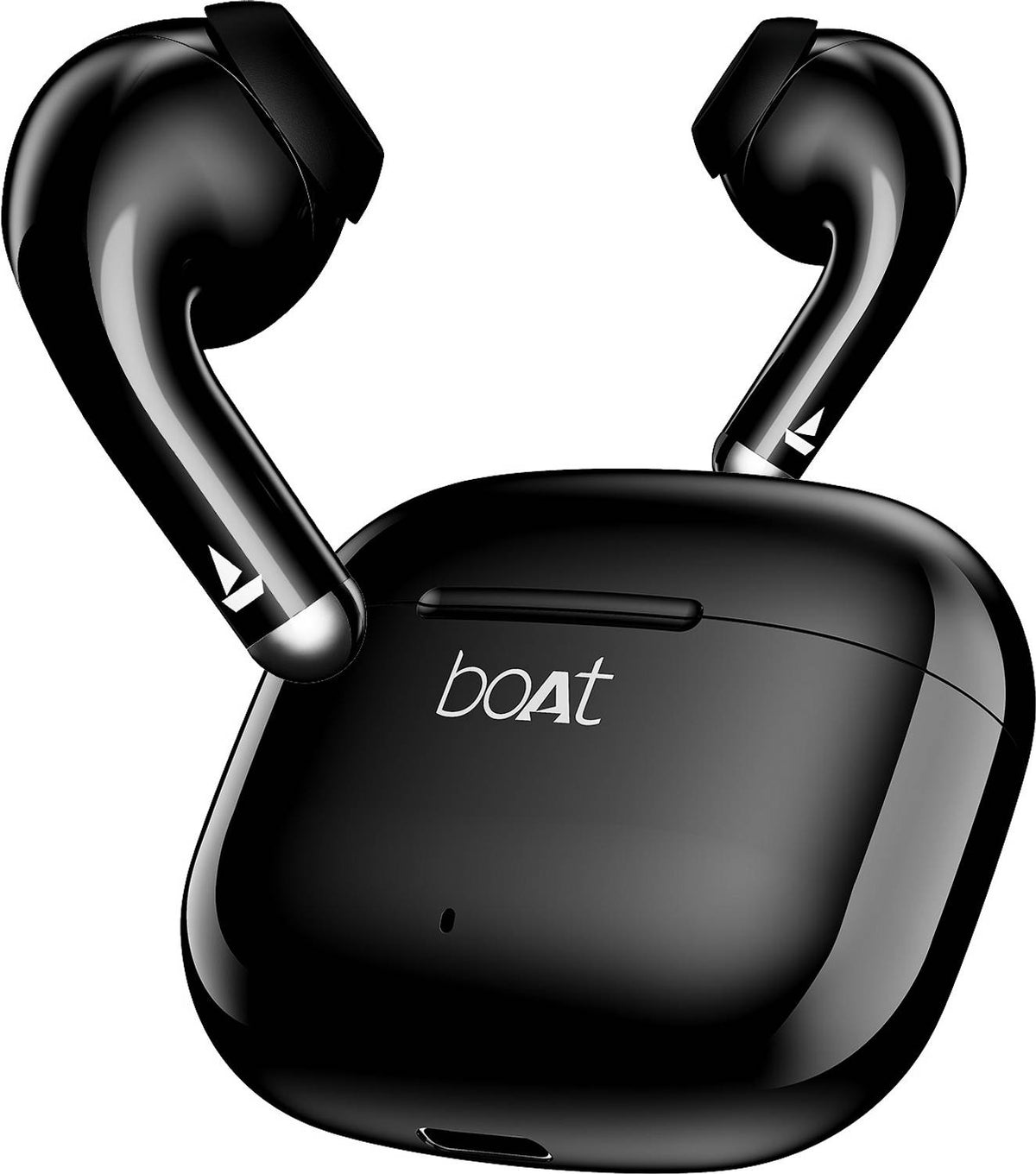 boAt Airdopes 101v2, Flex Fit Tips,13mm Drivers, App Support Bluetooth Headset (Pitch Black, True Wireless)