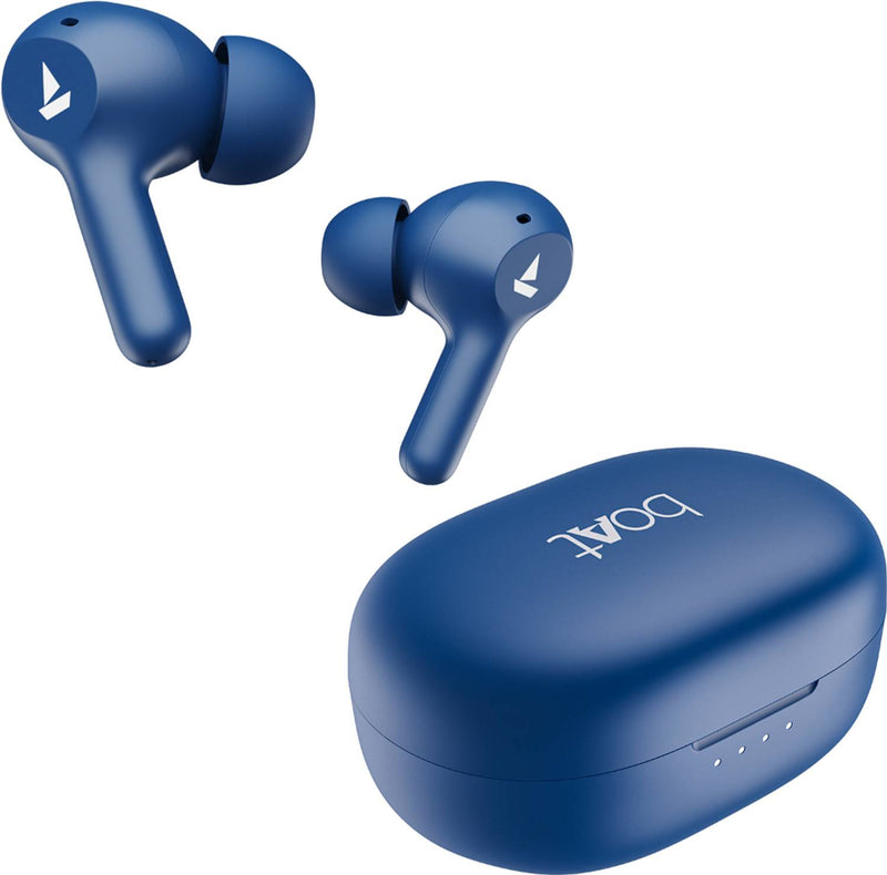 boAt Airdopes 71,40 H Battery, ENx Tech, Low Latency, Stream Ad Free Music via App Bluetooth Headset (Starry Blue, True Wireless)