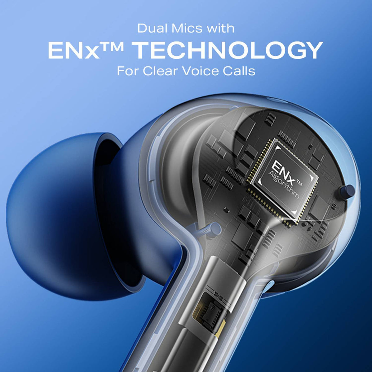boAt Airdopes 71,40 H Battery, ENx Tech, Low Latency, Stream Ad Free Music via App Bluetooth Headset (Starry Blue, True Wireless)
