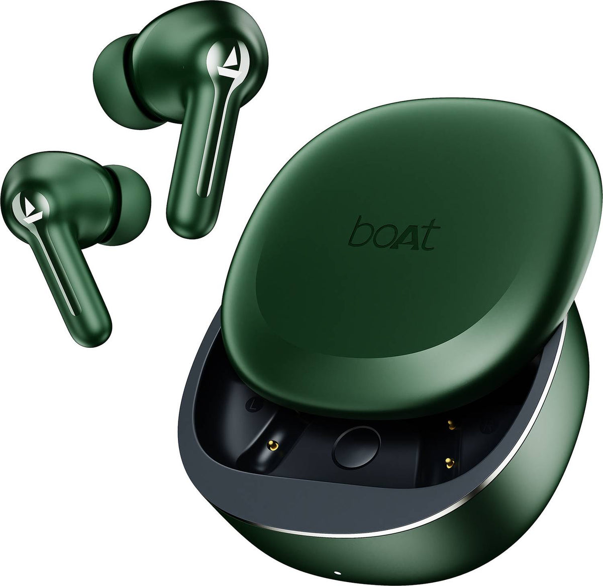 boAt Airdopes Prime 413,AI-ENx Tech, 50H Battery,Multi Connect,App Support,BEAST Mode Bluetooth Headset (Green, True Wireless)