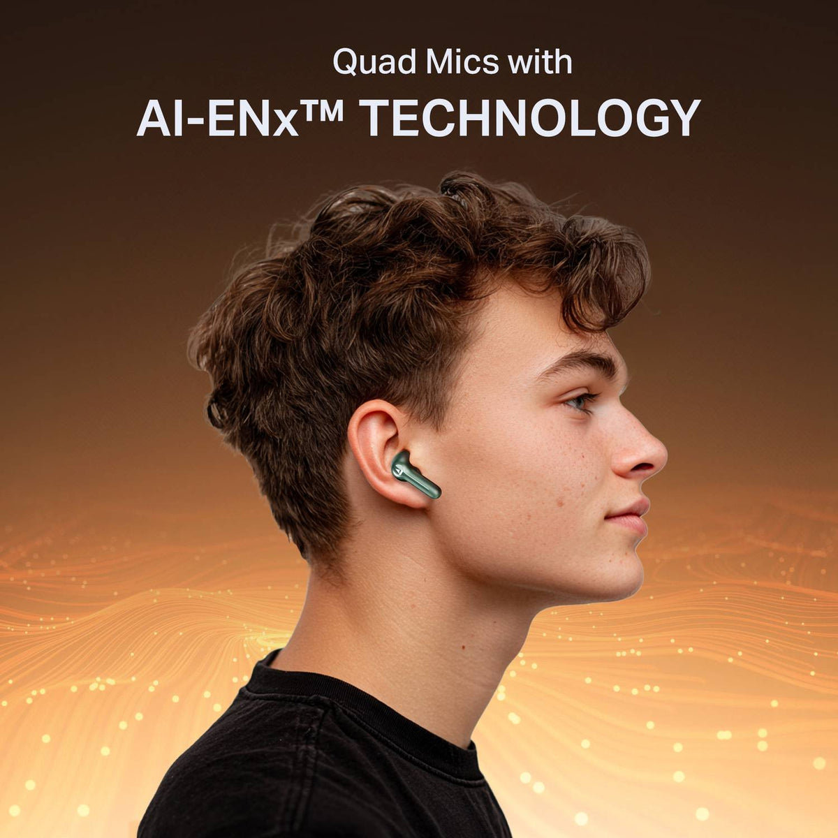 boAt Airdopes Prime 413,AI-ENx Tech, 50H Battery,Multi Connect,App Support,BEAST Mode Bluetooth Headset (Green, True Wireless)