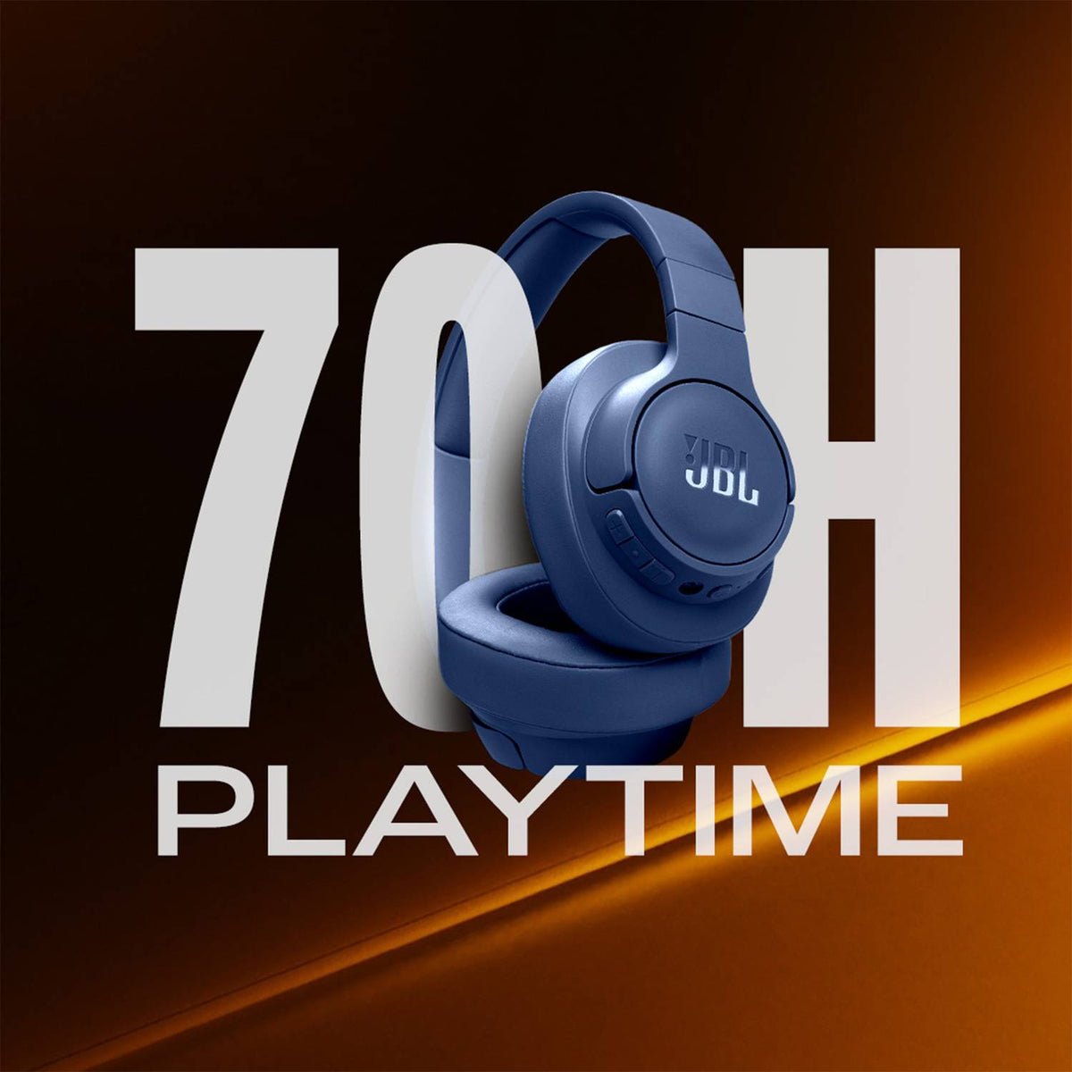 JBL Tune 770NC Active Noise Cancelling, 70Hr Playtime, Fast Pair & Multi Connect Bluetooth Headset (Blue, On the Ear)