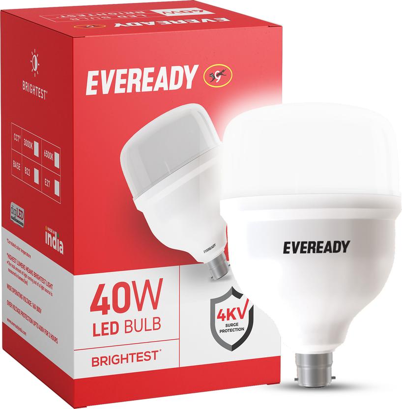 EVEREADY 40 W Flickering, Eye Safety Compliance Standard B22 LED Bulb