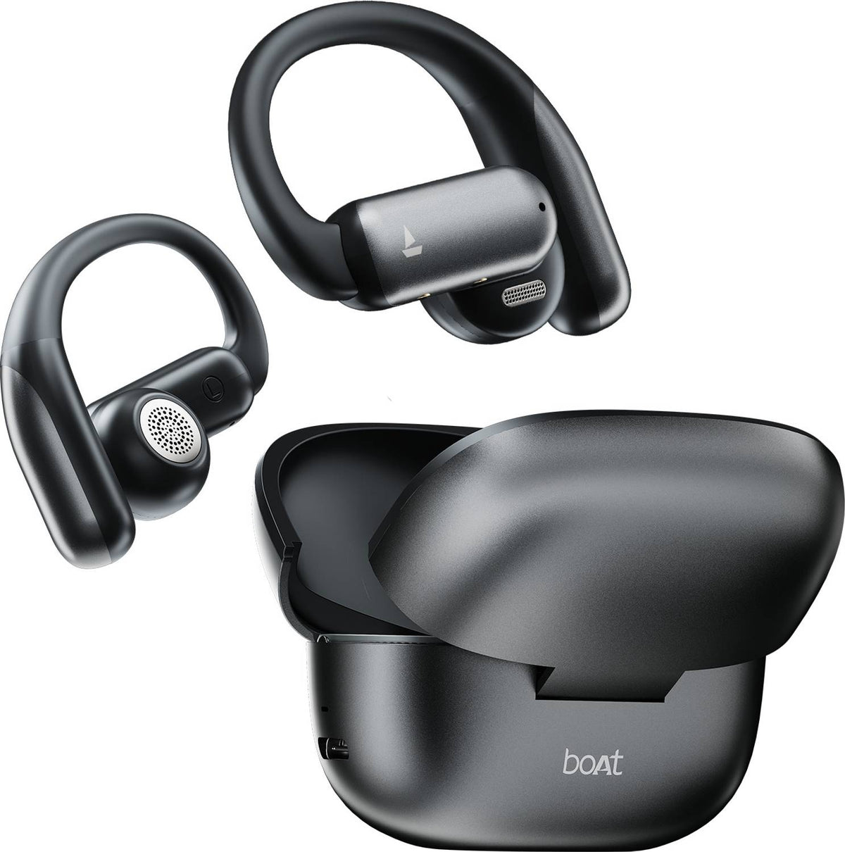 boAt Airdopes Stride,50H Battery,Quad Mic,ENx, BEAST Mode,Spatial Audio,Multi-Connect Bluetooth Headset (Ash Black, True Wireless)