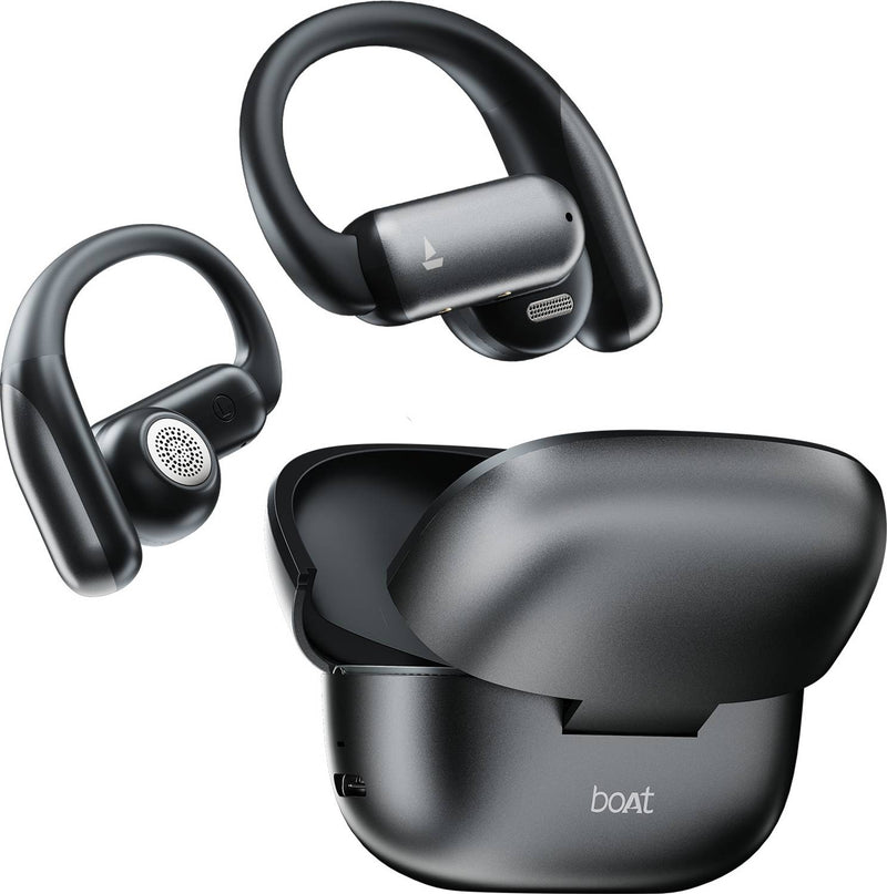 boAt Airdopes Stride,50H Battery,Quad Mic,ENx, BEAST Mode,Spatial Audio,Multi-Connect Bluetooth Headset (Ash Black, True Wireless)