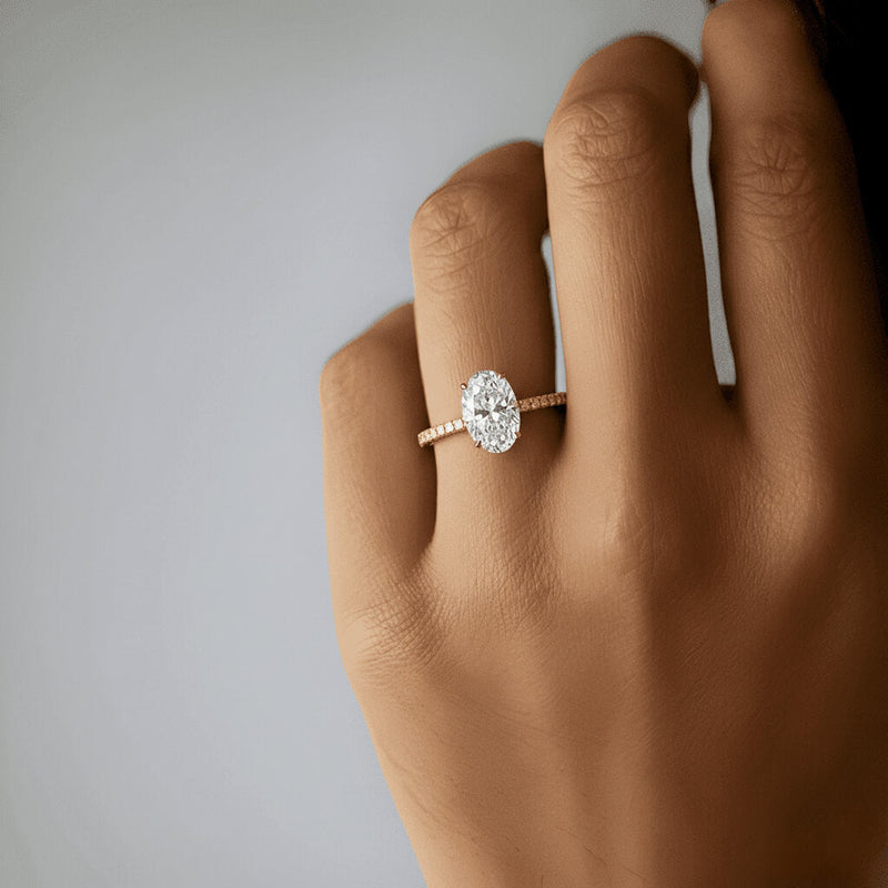 Silver Orine Oval Solitaire Ring