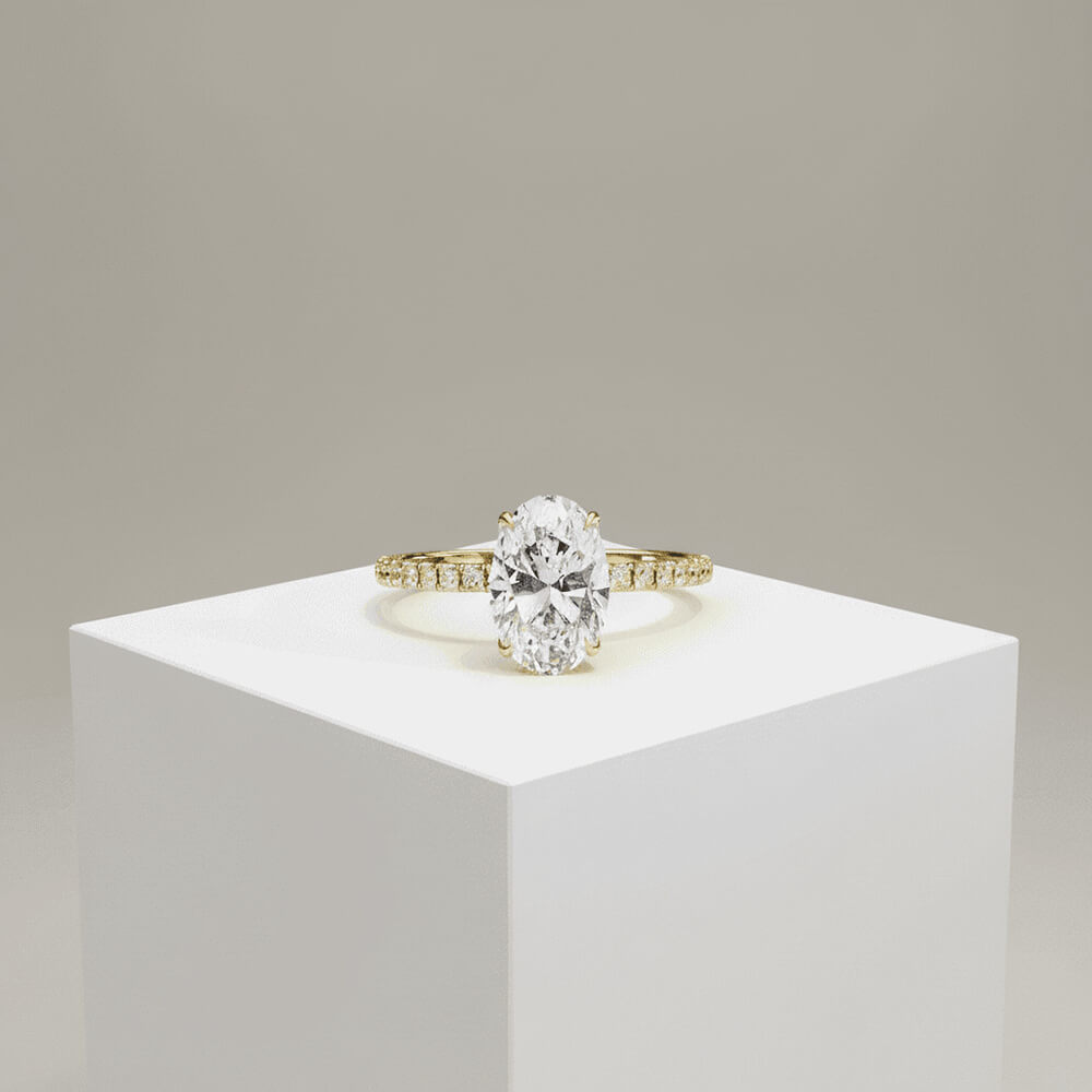 Silver Orine Oval Solitaire Ring