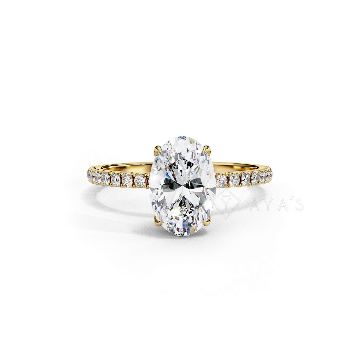 Silver Orine Oval Solitaire Ring