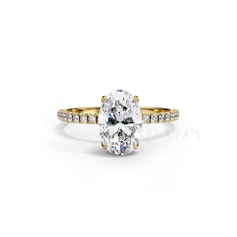 Silver Orine Oval Solitaire Ring