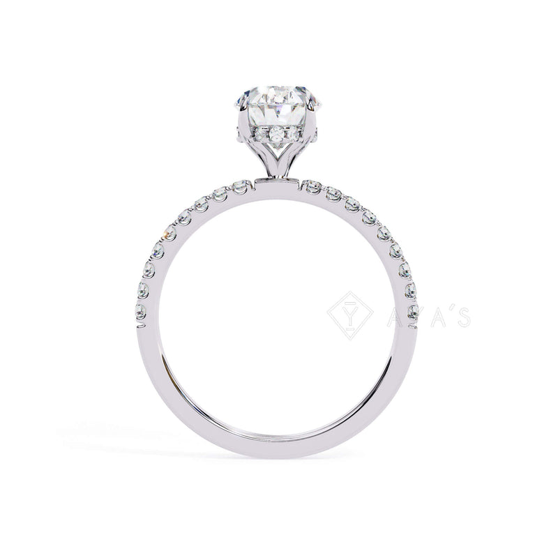 Silver Orine Oval Solitaire Ring