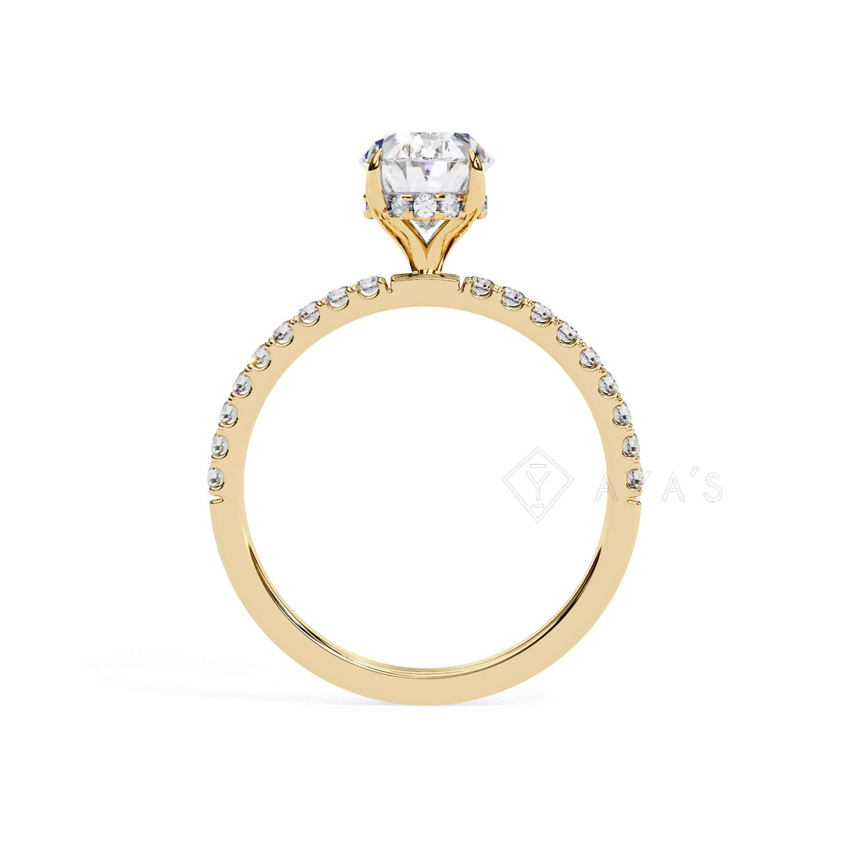 Silver Orine Oval Solitaire Ring