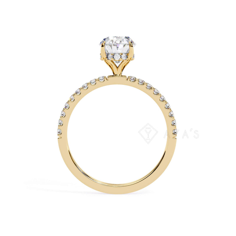 Silver Orine Oval Solitaire Ring