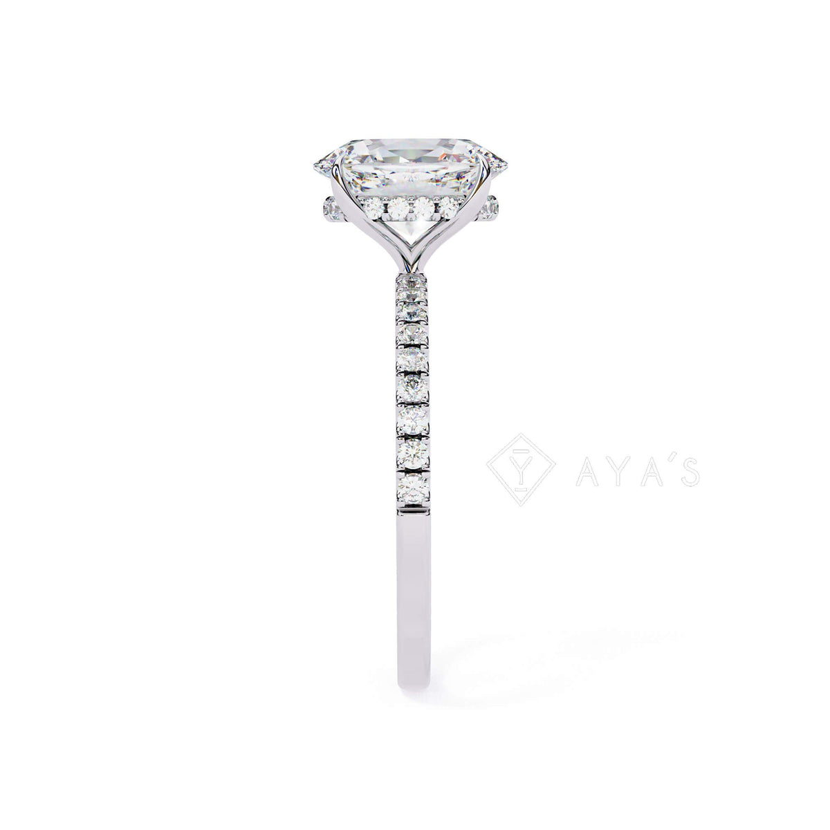 Silver Orine Oval Solitaire Ring