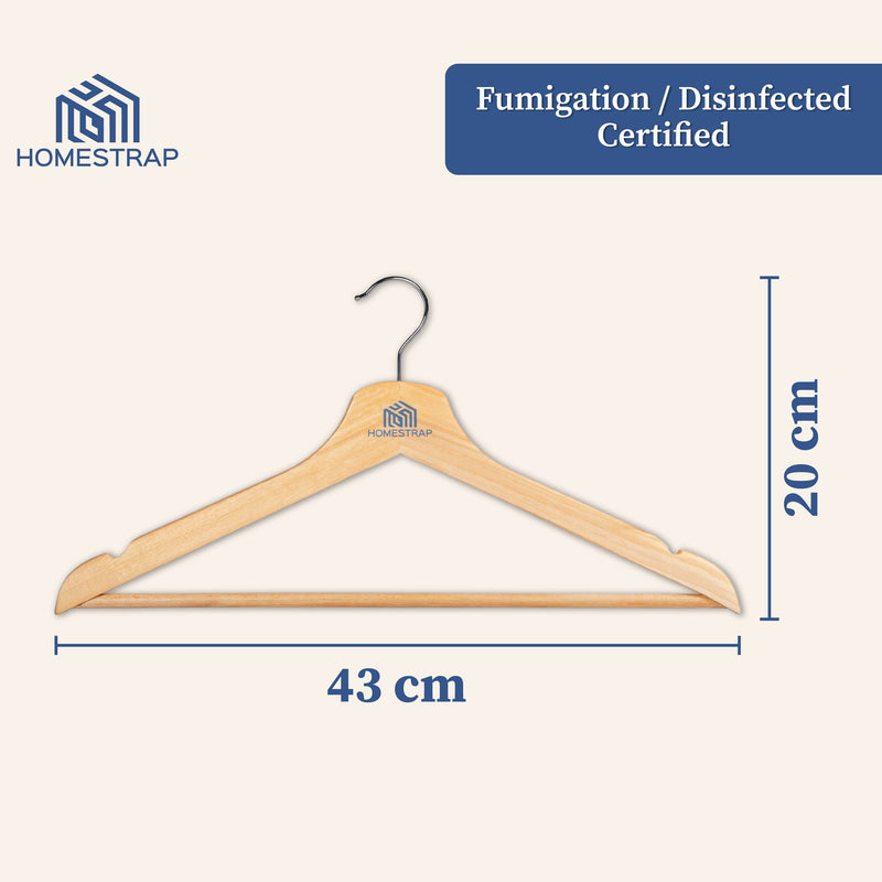 Premium Wooden Hanger | Wooden Round Bar Hanger