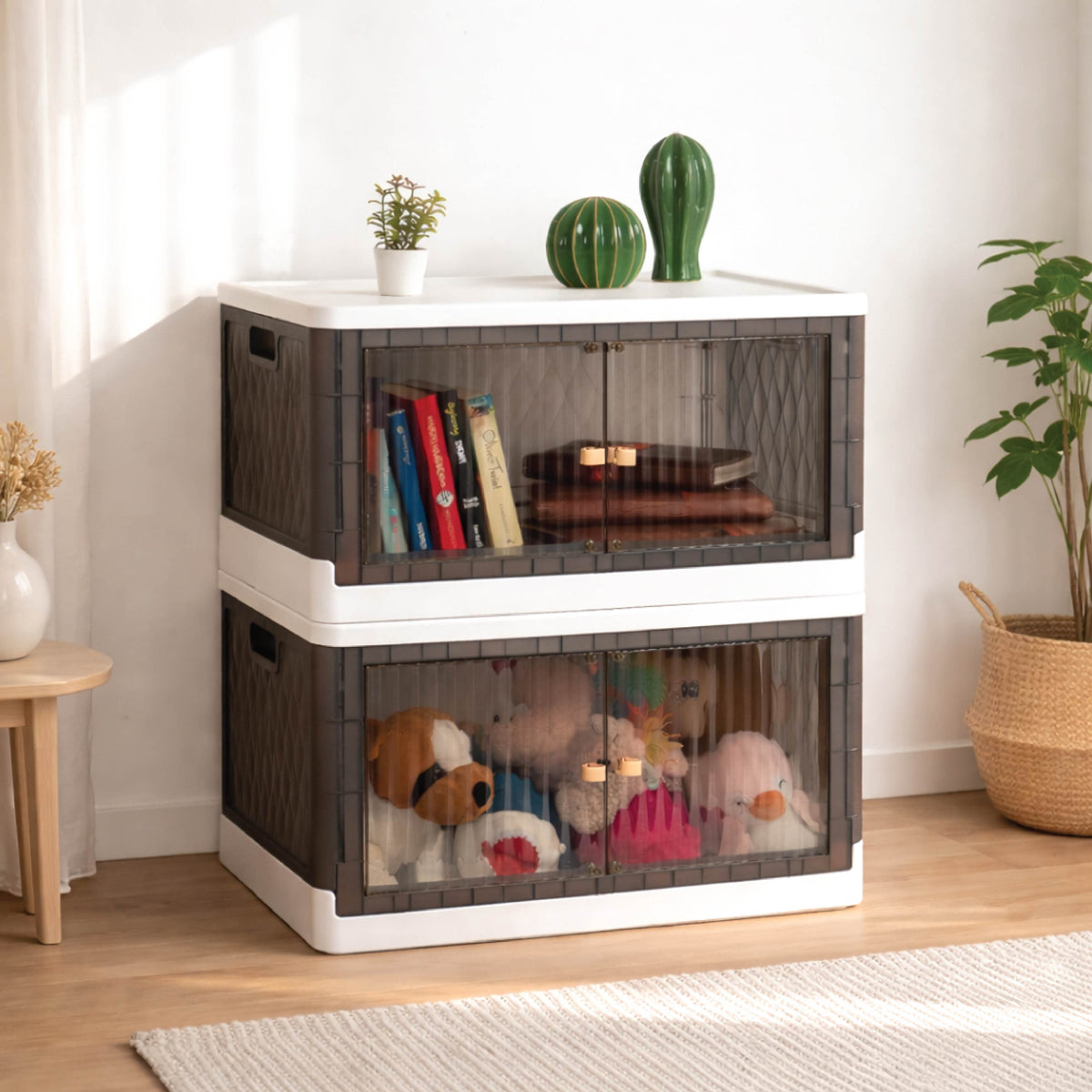 Rollin Stacker / Foldable Storage Box with Wheels (Large)