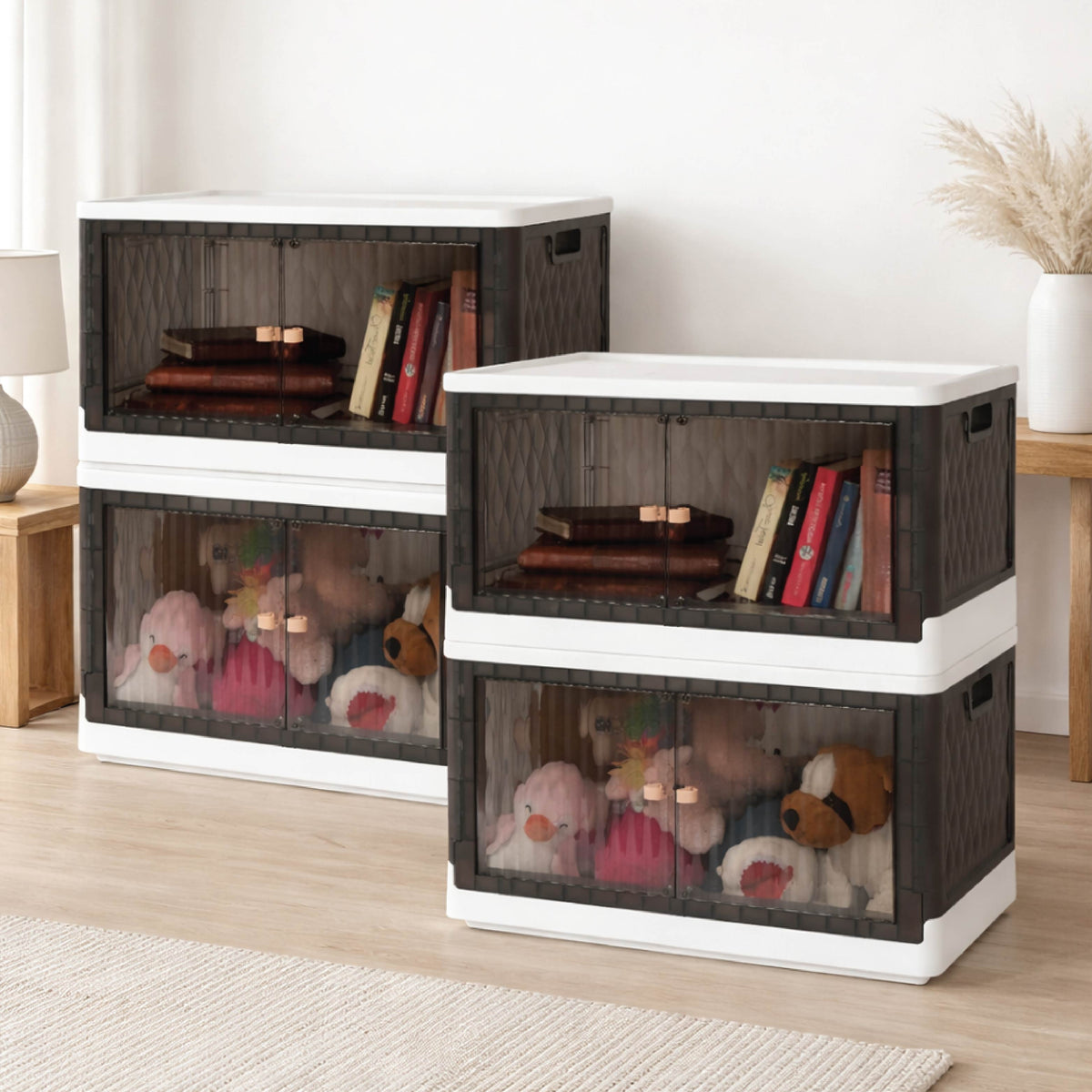 Rollin Stacker / Foldable Storage Box with Wheels (Large)