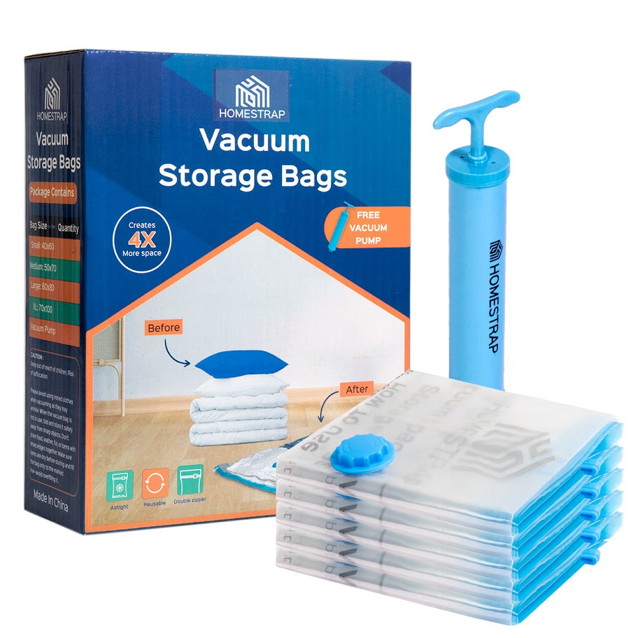 Vacuum Bag | Space Saver Compression Bags with Free Vacuum Pump