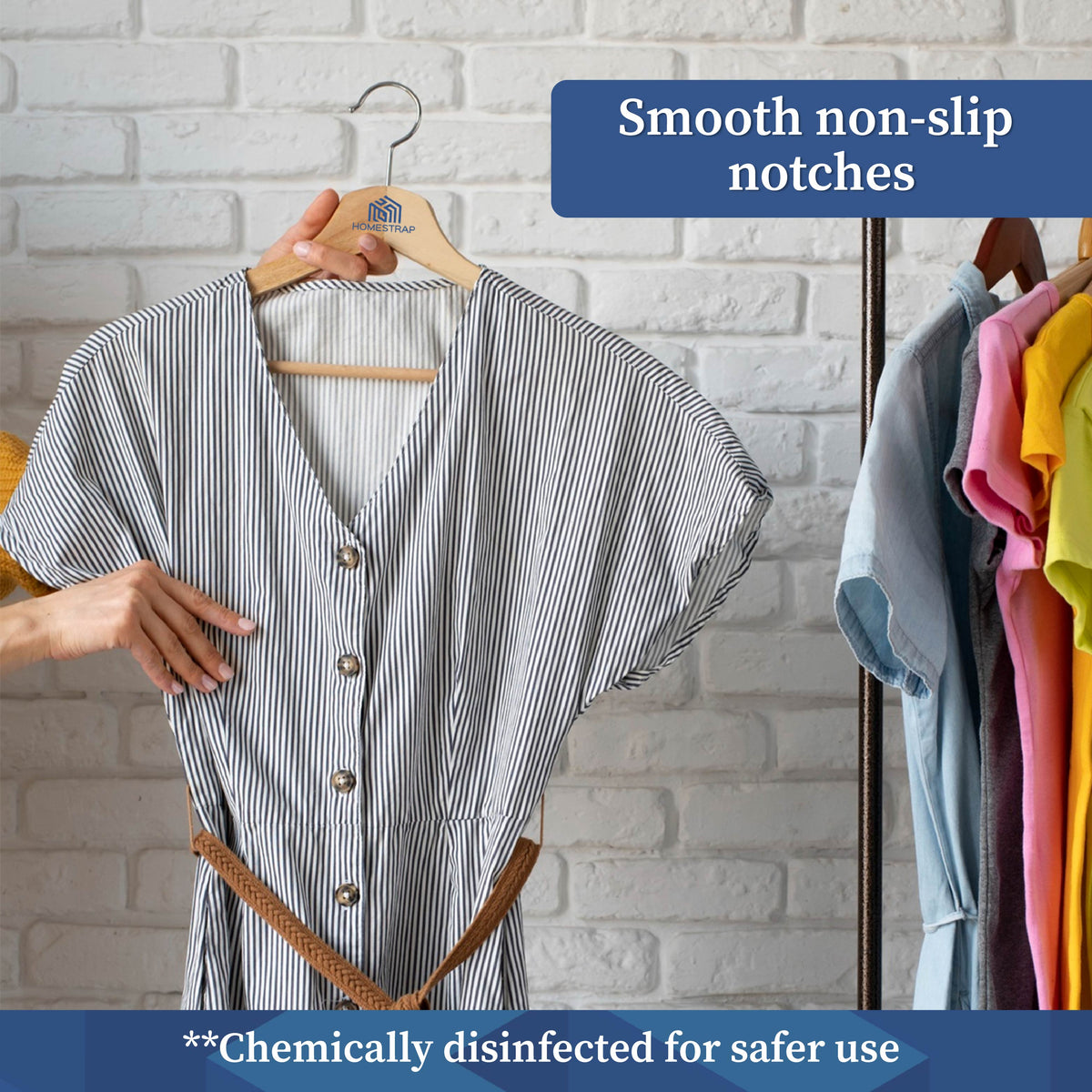 Premium Wooden Hanger | Wooden Round Bar Hanger