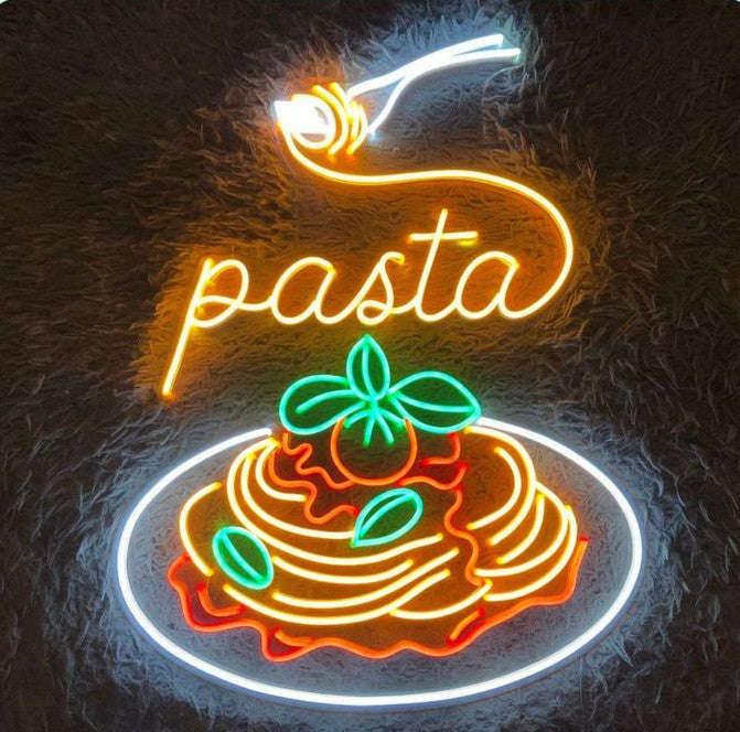 Pasta Neon Wall Light – Italian Kitchen Glow Neonsignsindia
