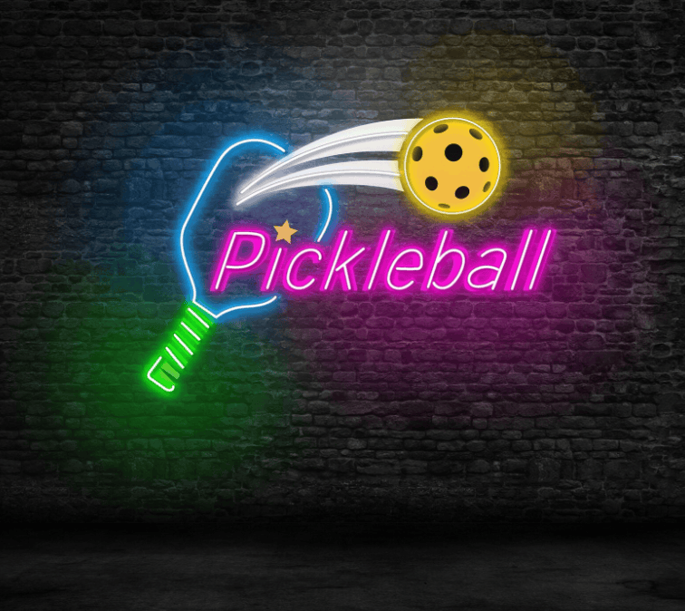 Pickleball Neon LED Wall Sign – Colorful Sports Paddle & Ball Light Decor | Neon Signs India — Image 2