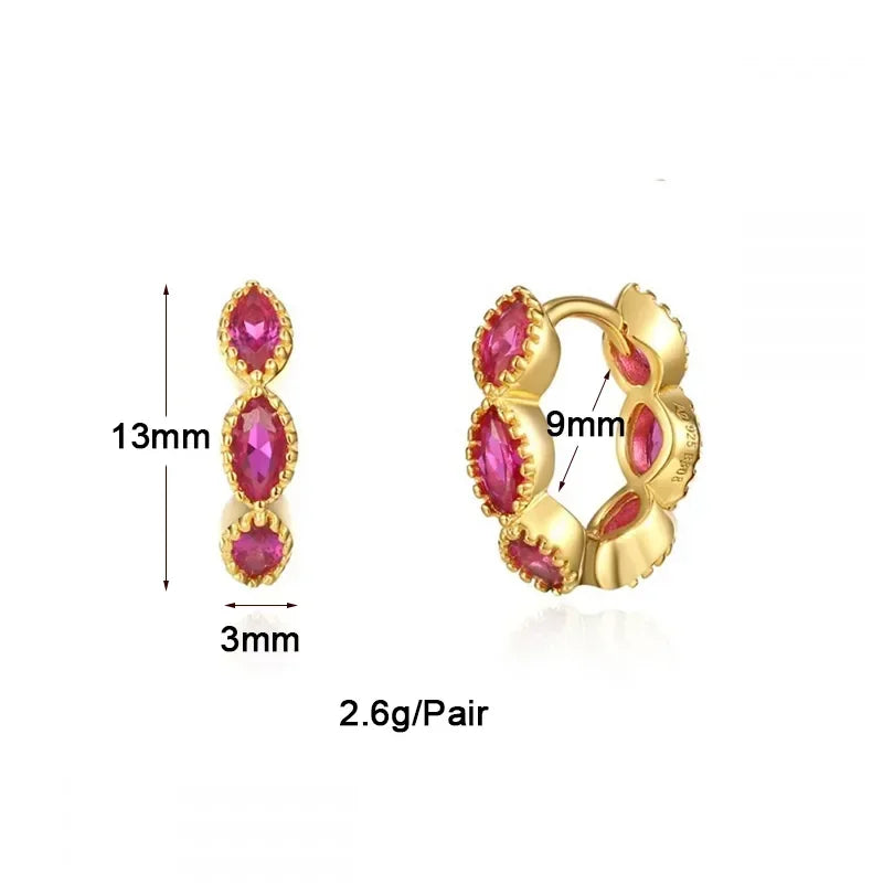 Pink Pop Hoop Earrings