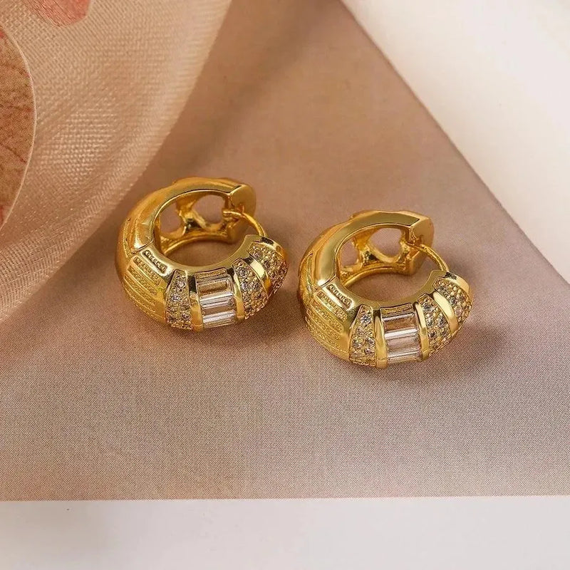 Commute Round Hoop Earrings