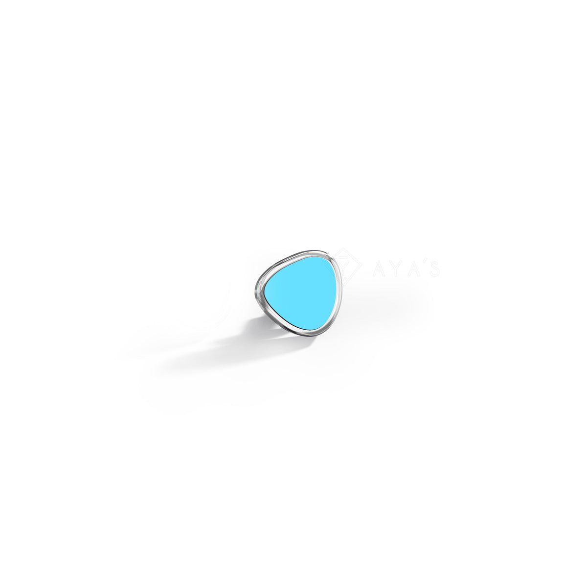 Pierre Stud | 925 Sterling Silver & Glossy Finish