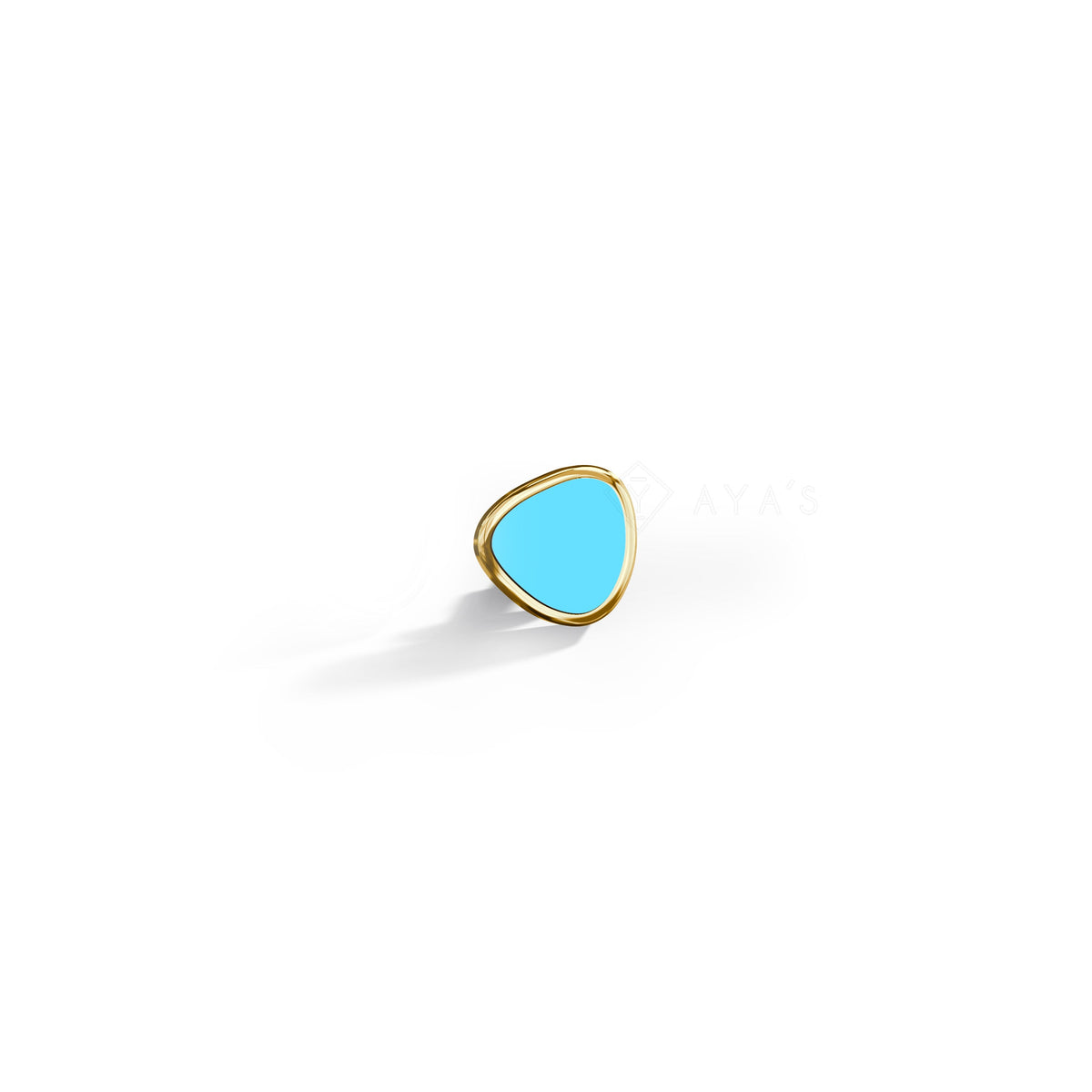 Pierre Stud | 925 Sterling Silver & Glossy Finish