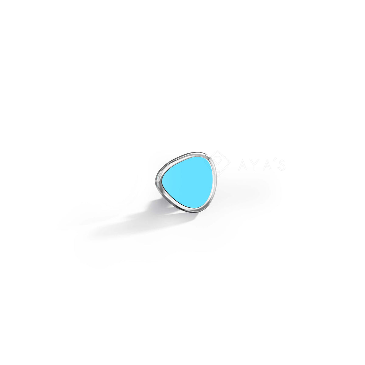 Pierre Stud | 925 Sterling Silver & Glossy Finish