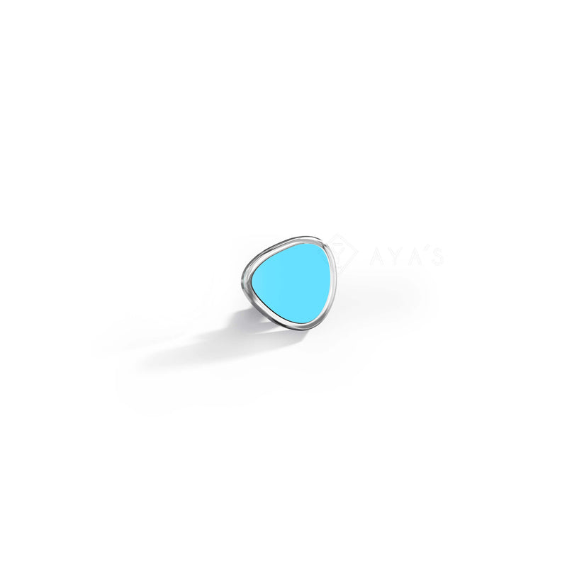 Pierre Stud | 925 Sterling Silver & Glossy Finish