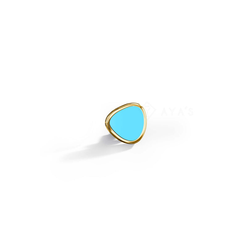 Pierre Stud | 925 Sterling Silver & Glossy Finish