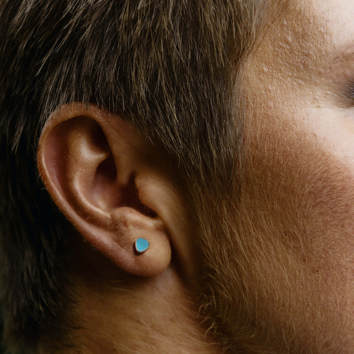 Pierre Stud | 925 Sterling Silver & Glossy Finish