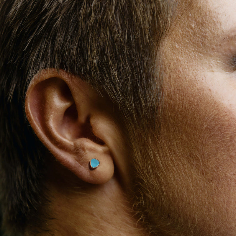Pierre Stud | 925 Sterling Silver & Glossy Finish