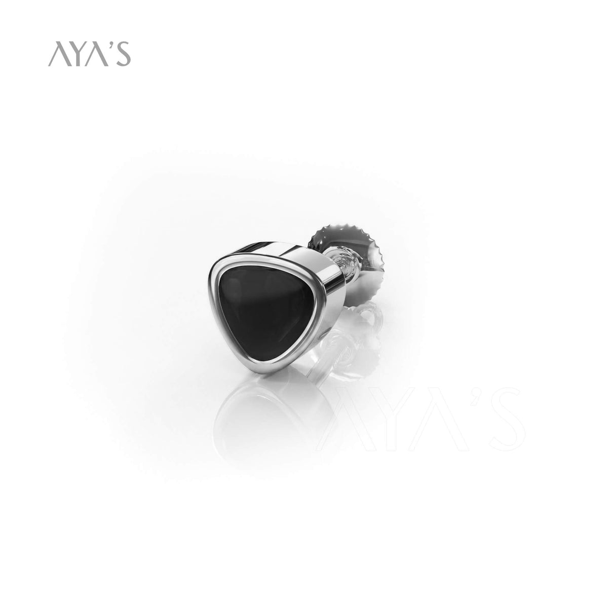 Pierre Stud | 925 Sterling Silver & Glossy Finish