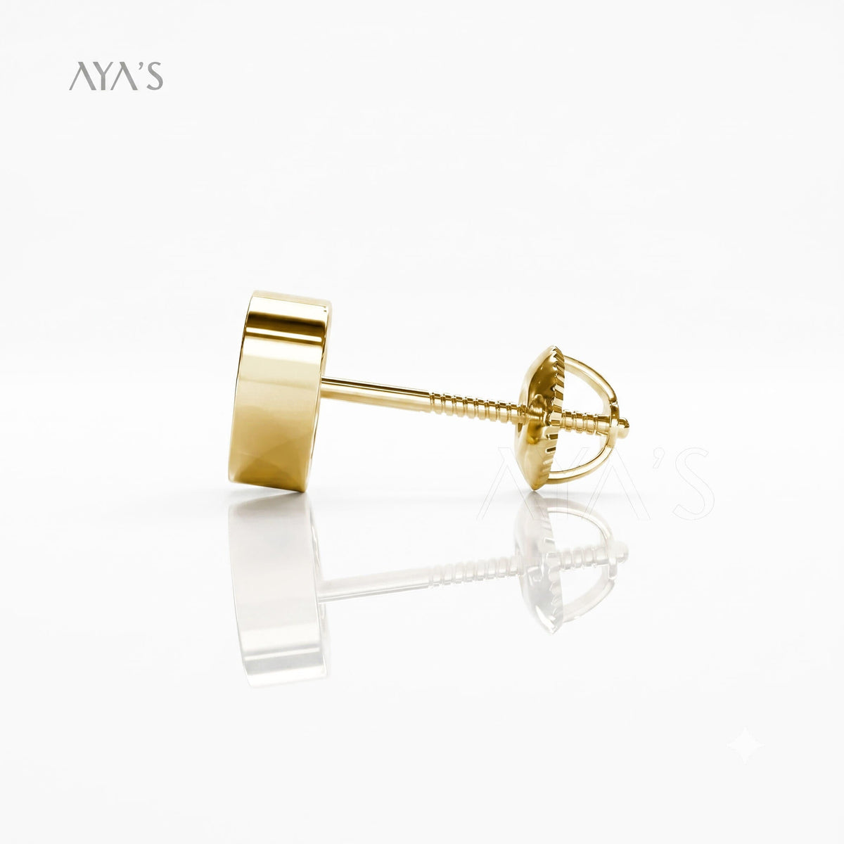 Pierre Stud | 925 Sterling Silver & Glossy Finish
